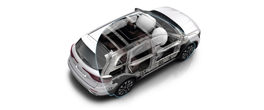 Front, lateral and curtain airbags