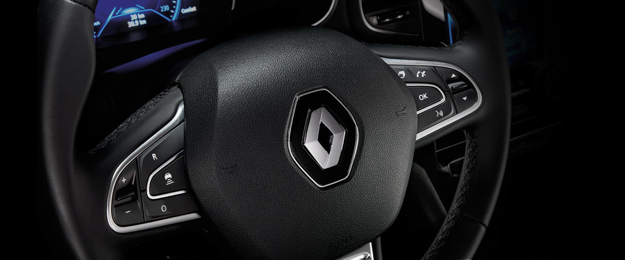 Leather wrapped steering wheel